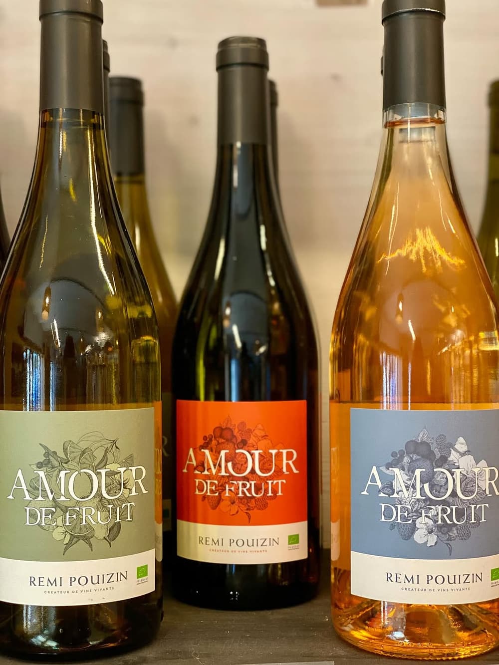 Bouteilles de vin naturel de la cave COMBO